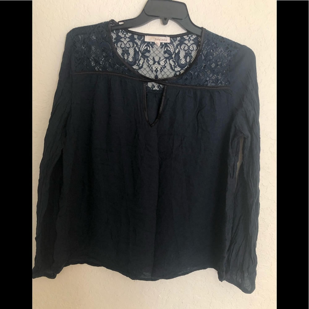 Women’s long sleeve dark green top size XL